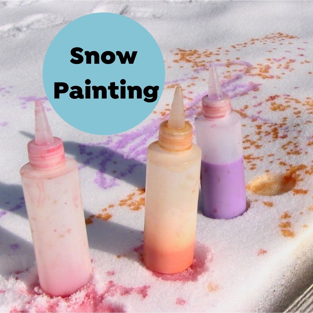Snow Painting Outdoor Activity - Playdatebox